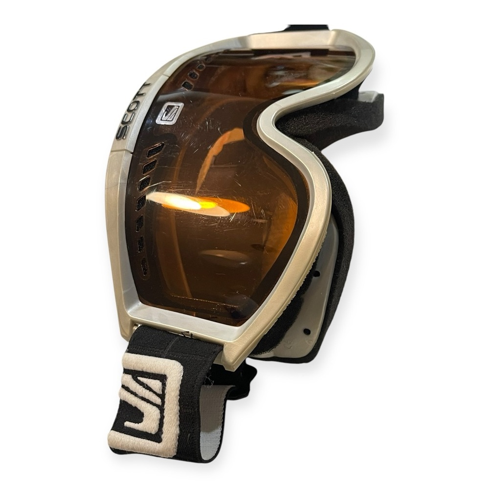 VTG SCOTT Snow Sport Goggles: Snowboarding Skiing ATV Sliver W/ Amber Eye Shield